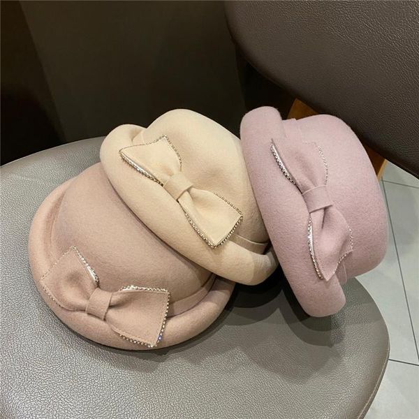 wide brim hats 202108-shi autumn winter wool shiny rhinestone bowknot grace formal dinner lady sun cap women leisure hat, Blue;gray
wide brim hats 202108-shi autumn winter wool shiny rhinestone bowknot grace formal dinner lady sun cap women leisure hat, Blue;gray