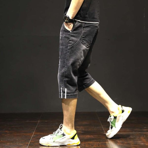 men's jeans denim loose summer thin capris korean trend versatile shorts holed 7-point breeches fashion 2elp, Blue
men's jeans denim loose summer thin capris korean trend versatile shorts holed 7-point breeches fashion 2elp, Blue
