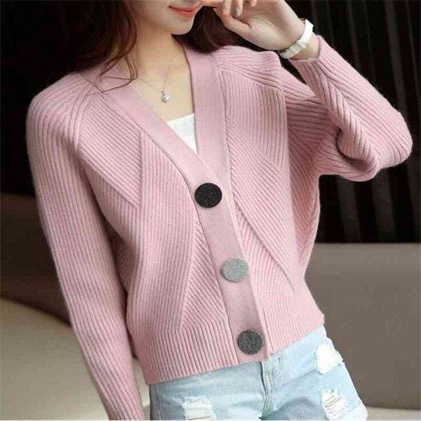 women cardigans v- neck lady sweater long sleeve casual loose knitted 210427, White;black
women cardigans v- neck lady sweater long sleeve casual loose knitted 210427, White;black