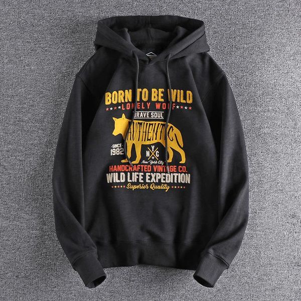men's hoodies & sweatshirts 2021 winter plush casual american animal print loose hooded coat for boy wear 470, Black
men's hoodies & sweatshirts 2021 winter plush casual american animal print loose hooded coat for boy wear 470, Black