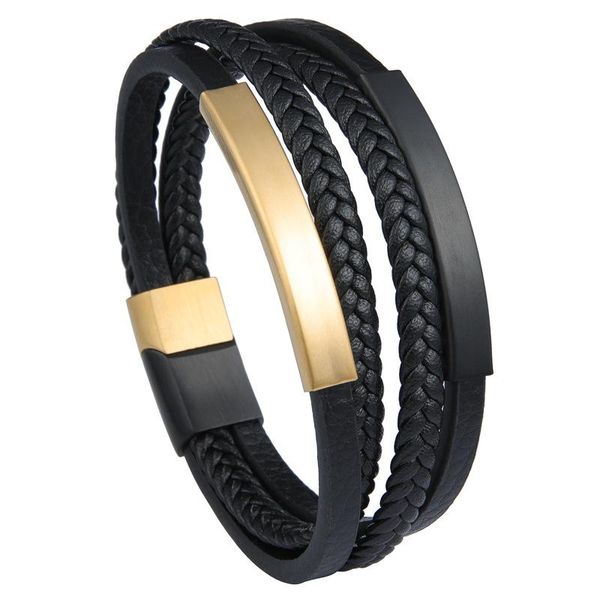 charm bracelets fashion retro punk woven stainless steel mixed color curved brand men's leather cord bracelet jewelry, Golden;silver
charm bracelets fashion retro punk woven stainless steel mixed color curved brand men's leather cord bracelet jewelry, Golden;silver