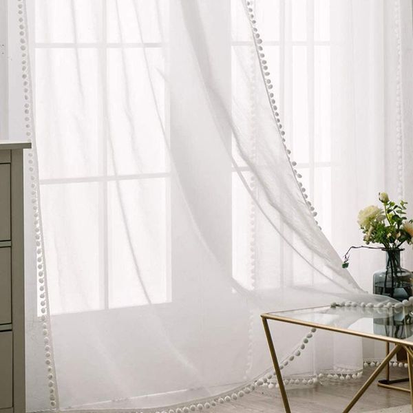 curtain & drapes 1pc white cotton ball lace modern simple transparent bedroom living room beautiful thin gauze drape decoration
curtain & drapes 1pc white cotton ball lace modern simple transparent bedroom living room beautiful thin gauze drape decoration