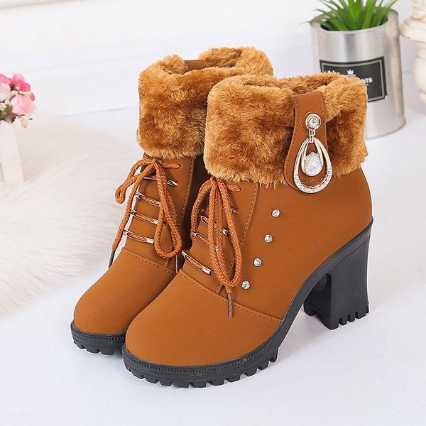 boots timalina women fashion ankle for square heel round toe warm winter plush female shoes botas mujer, Black
boots timalina women fashion ankle for square heel round toe warm winter plush female shoes botas mujer, Black