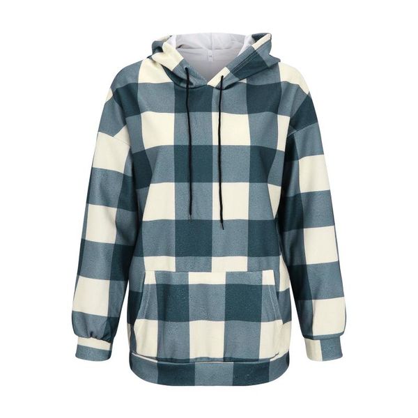 women's hoodies & sweatshirts women sweatshirt 2021 winter plaid pirnted fleece cotton hooded casual loose pullover oversize jacket, Black
women's hoodies & sweatshirts women sweatshirt 2021 winter plaid pirnted fleece cotton hooded casual loose pullover oversize jacket, Black