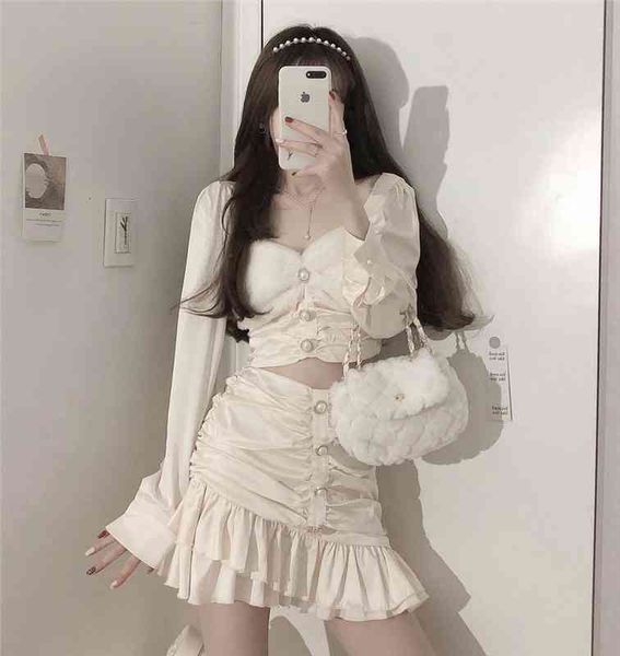 korea sweet long sleeve womens tracksuits shirts skirts two pieces sets white buttons y2k women elegant skirt female outfits, Gray
korea sweet long sleeve womens tracksuits shirts skirts two pieces sets white buttons y2k women elegant skirt female outfits, Gray