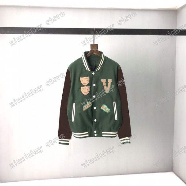 21ss men women designers jackets leather sleeves towel embroidery letter woolen cloth jacquard fabric man fashion streetwear luxurys black r, Black;brown
21ss men women designers jackets leather sleeves towel embroidery letter woolen cloth jacquard fabric man fashion streetwear luxurys black r, Black;brown