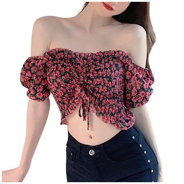 women's blouses & shirts lady women crop retro floral short sleeve casual french vest blouse bohemian #yl10, White
women's blouses & shirts lady women crop retro floral short sleeve casual french vest blouse bohemian #yl10, White