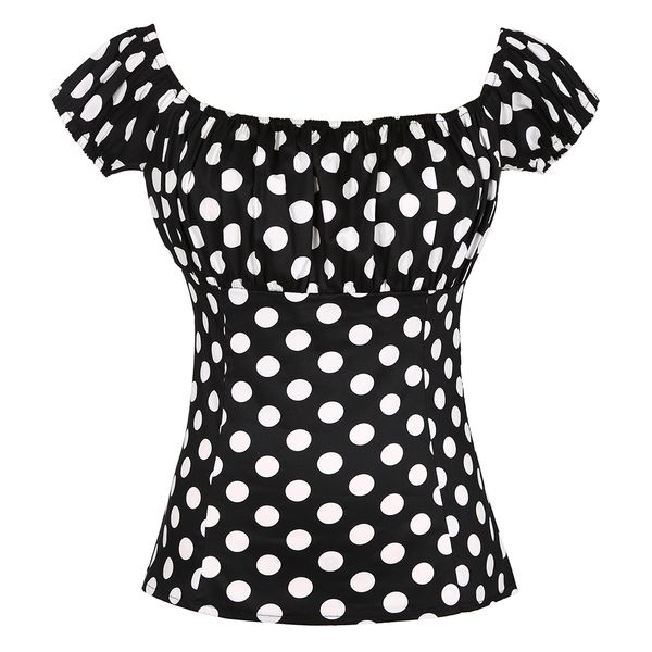 2021 retro vintage 50s black summer short sleeve polka dot printed cotton shirts slash neck pin up short womens blouses, White
2021 retro vintage 50s black summer short sleeve polka dot printed cotton shirts slash neck pin up short womens blouses, White