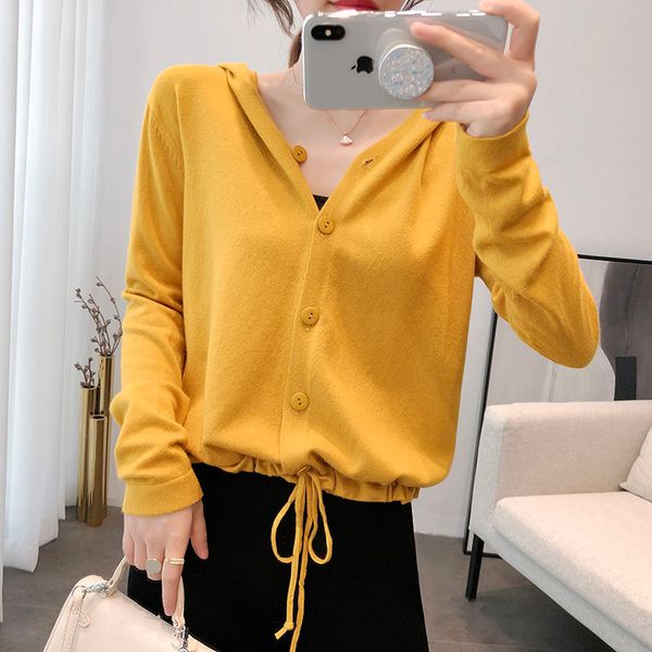 women's knits & tees drawstring lace up short hooded cardigan for women spring long sleeve single breasted sweatshirts harajuku kn, White
women's knits & tees drawstring lace up short hooded cardigan for women spring long sleeve single breasted sweatshirts harajuku kn, White