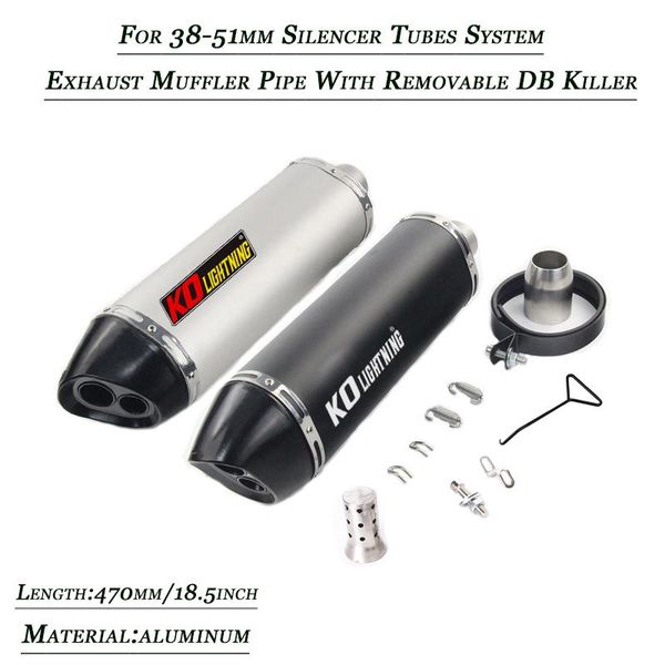 36-51mm exhaust muffler pipe with removable db killer refit motorcycle tail vent tubes double outlet aluminum system
36-51mm exhaust muffler pipe with removable db killer refit motorcycle tail vent tubes double outlet aluminum system