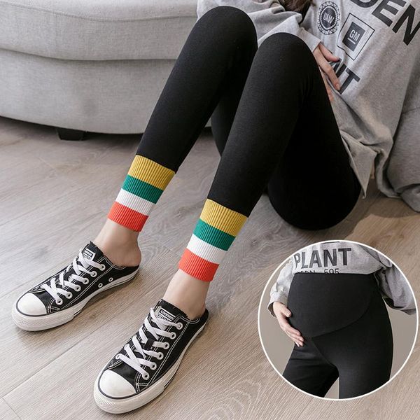 327# maternity clothes cotton stretch striped leggings adjustable elastic waist pencil pants bottoms, White
327# maternity clothes cotton stretch striped leggings adjustable elastic waist pencil pants bottoms, White