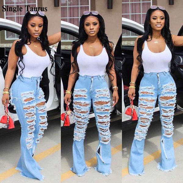 women's jeans autumn womans fashion high waist streetwear hole hollow out ripped for women flare denim pants distressed, Blue
women's jeans autumn womans fashion high waist streetwear hole hollow out ripped for women flare denim pants distressed, Blue
