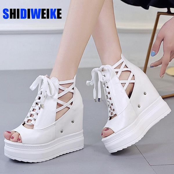 12cm woman height increasing sandals 2021 summer women concise platform shoes fashion thick bottom wedges ac985 dress, Black
12cm woman height increasing sandals 2021 summer women concise platform shoes fashion thick bottom wedges ac985 dress, Black