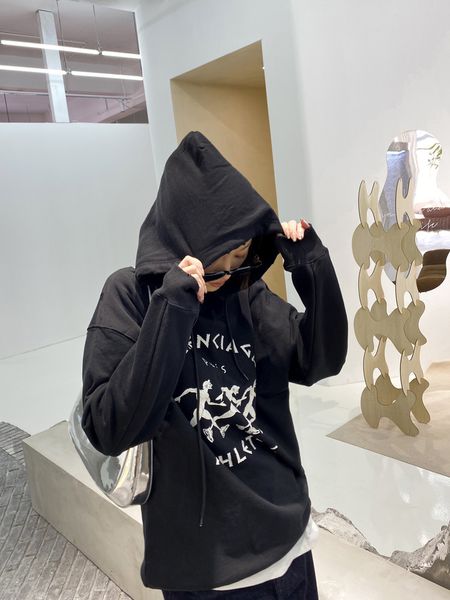 luxury brand hoodie chaojia ~ b's 2021 spring and summer new athlete letter running series short versatile sweater, Black 
luxury brand hoodie chaojia ~ b's 2021 spring and summer new athlete letter running series short versatile sweater, Black