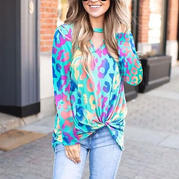 multicolor leopard hollow out womens t shirt v neck tee autumn loose fashion knot long sleeve shirts female, White
multicolor leopard hollow out womens t shirt v neck tee autumn loose fashion knot long sleeve shirts female, White