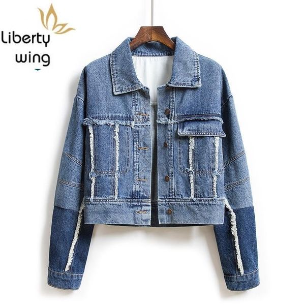 women's jackets spring autumn blue classic tassel frayed basic denim jacket ladies style single breasted casual solid women loose jean, Black;brown
women's jackets spring autumn blue classic tassel frayed basic denim jacket ladies style single breasted casual solid women loose jean, Black;brown