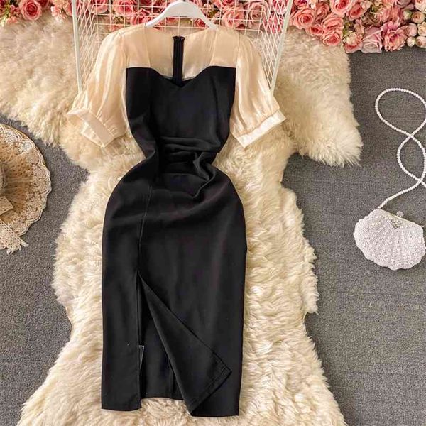 summer short-sleeved women dress patchwork v-neck high waist folds front split midi calf wear to work office dresses 210603, Black;gray
summer short-sleeved women dress patchwork v-neck high waist folds front split midi calf wear to work office dresses 210603, Black;gray