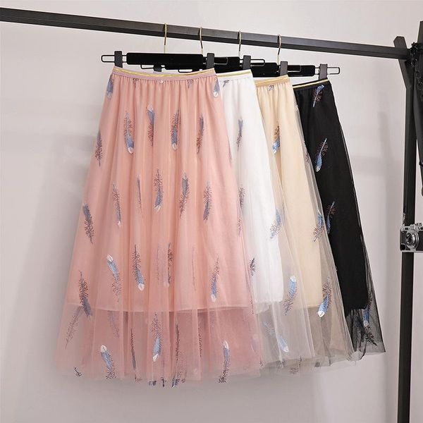 skirts 2021 summer simple pink elastic high waist thin feather long skirt casual all-match women a-line mesh, Black
skirts 2021 summer simple pink elastic high waist thin feather long skirt casual all-match women a-line mesh, Black