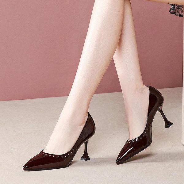 women pumps fashion pointed toe genuine leather stiletto high heels shoes spring summer wedding woman party dress, Black
women pumps fashion pointed toe genuine leather stiletto high heels shoes spring summer wedding woman party dress, Black