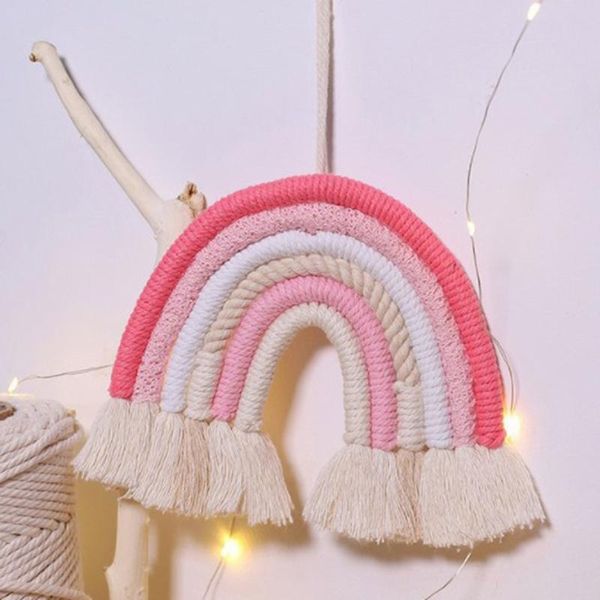 decorative objects & figurines ins nordic creative handmade cotton woven wall hanging bohemian home tapestry rainbow decoration
decorative objects & figurines ins nordic creative handmade cotton woven wall hanging bohemian home tapestry rainbow decoration