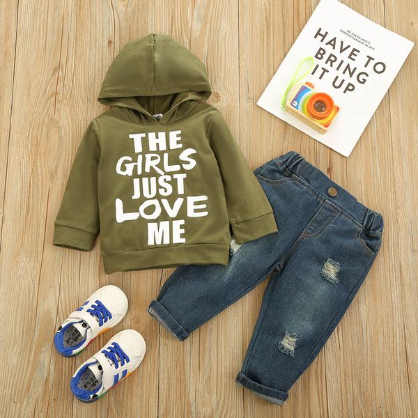 baby clothing sets boys suits kids clothes autumn winter cotton letter printed hoodie hole jeans trousers infant wear casual 2pcs b8256, White
baby clothing sets boys suits kids clothes autumn winter cotton letter printed hoodie hole jeans trousers infant wear casual 2pcs b8256, White