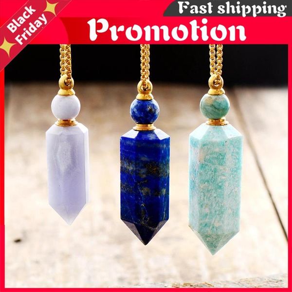 pendant necklaces natural gems stone essential oil diffuser perfume bottle necklace stainless steel jewelry drop, Silver
pendant necklaces natural gems stone essential oil diffuser perfume bottle necklace stainless steel jewelry drop, Silver