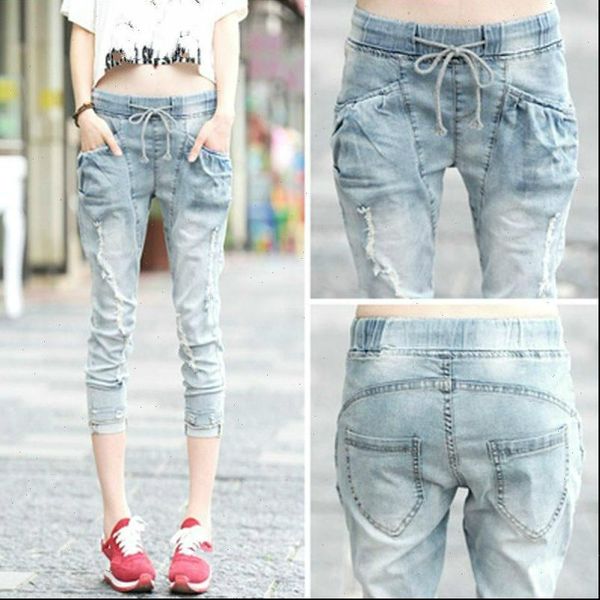 women jeans fashion capris woman summer female elastic waist calf length ripped hole denim pants capri for jean femme, Blue
women jeans fashion capris woman summer female elastic waist calf length ripped hole denim pants capri for jean femme, Blue