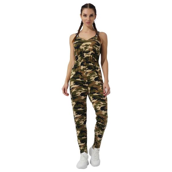 stage wear women one-piece sport jumpsuit camouflage print gym workout straps cross at rear sleeveless high waist pants bodysuit sportwear, Black;red
stage wear women one-piece sport jumpsuit camouflage print gym workout straps cross at rear sleeveless high waist pants bodysuit sportwear, Black;red