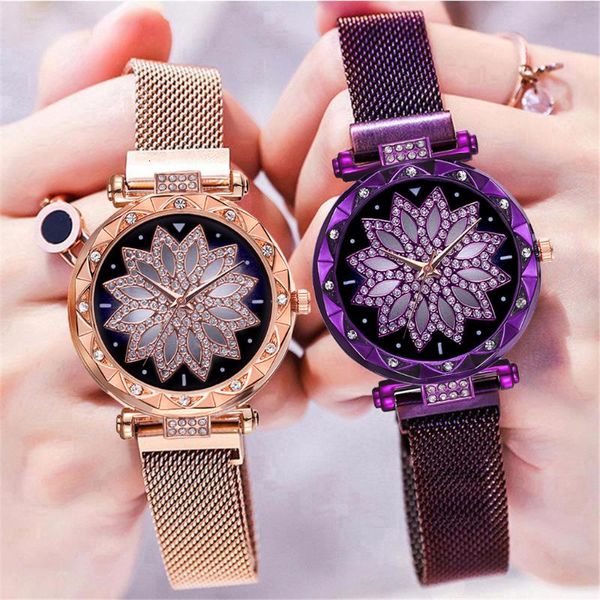wristwatches women magnet buckle lucky flower watch luxury ladies rhinestone quartz clock relogio feminino drop, Slivery;brown
wristwatches women magnet buckle lucky flower watch luxury ladies rhinestone quartz clock relogio feminino drop, Slivery;brown
