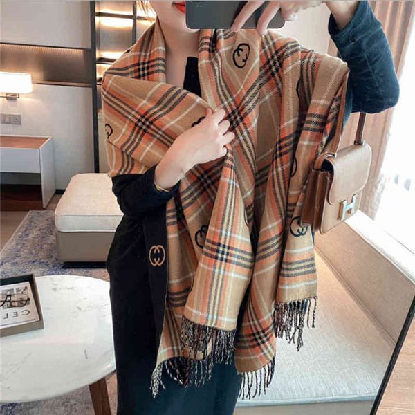 the new design 2021 new imitation cashmere stripe letter versatile air conditioning shawl autumn winter warm bib women's live broadcast, Blue;gray
the new design 2021 new imitation cashmere stripe letter versatile air conditioning shawl autumn winter warm bib women's live broadcast, Blue;gray
