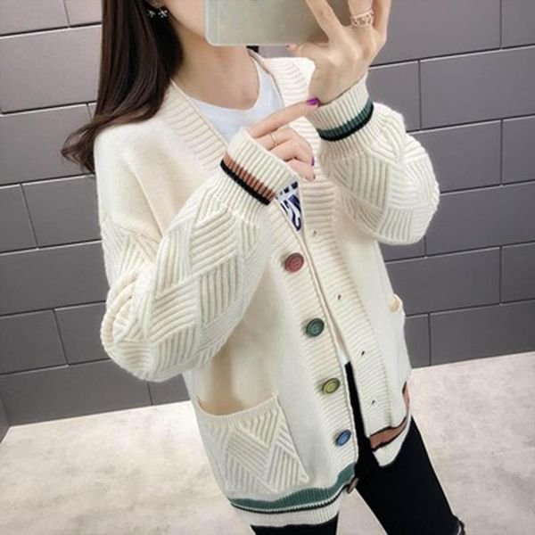 women casual v neck button sweaters long sleeve basic knit cardigan knitwear coat womens clothing femme veste, White;black
women casual v neck button sweaters long sleeve basic knit cardigan knitwear coat womens clothing femme veste, White;black