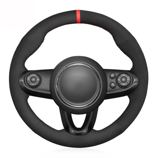 steering wheel covers black suede red marker hand-stitched soft car cover for mini cooper coupe clubman countryman 2014-2021
steering wheel covers black suede red marker hand-stitched soft car cover for mini cooper coupe clubman countryman 2014-2021