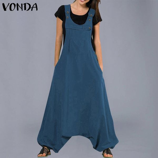 women's jumpsuits & rompers vonda plus size womens 2021 fashion casual cotton harem pants trousers sleevelss long playsuits, Black;white
women's jumpsuits & rompers vonda plus size womens 2021 fashion casual cotton harem pants trousers sleevelss long playsuits, Black;white