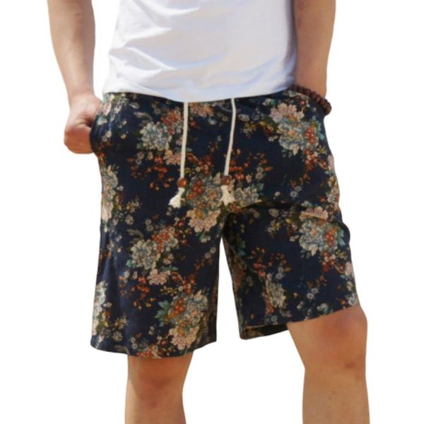 men's casual beach floral shorts 2021 summer fashion straight cotton linen bermuda hawaiian short pants male brand 9 color, White;black
men's casual beach floral shorts 2021 summer fashion straight cotton linen bermuda hawaiian short pants male brand 9 color, White;black