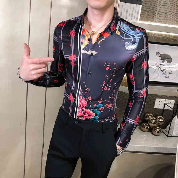 men's casual shirts quality mode flower long for men streetwear slim fit gentlemen's club tuxedo white/black clothes 6w9g
men's casual shirts quality mode flower long for men streetwear slim fit gentlemen's club tuxedo white/black clothes 6w9g