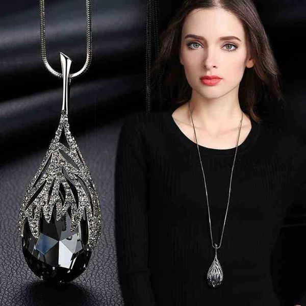 long necklaces for women fashion crystal choker statement pendants jewelry gift accessories chains, Silver
long necklaces for women fashion crystal choker statement pendants jewelry gift accessories chains, Silver