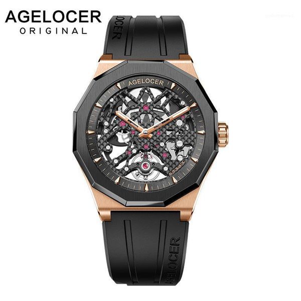 agelocer rose gold skeleton 80 hours power reserve automatic watches rubber strap men watch 6001h1-r wristwatches, Slivery;brown
agelocer rose gold skeleton 80 hours power reserve automatic watches rubber strap men watch 6001h1-r wristwatches, Slivery;brown