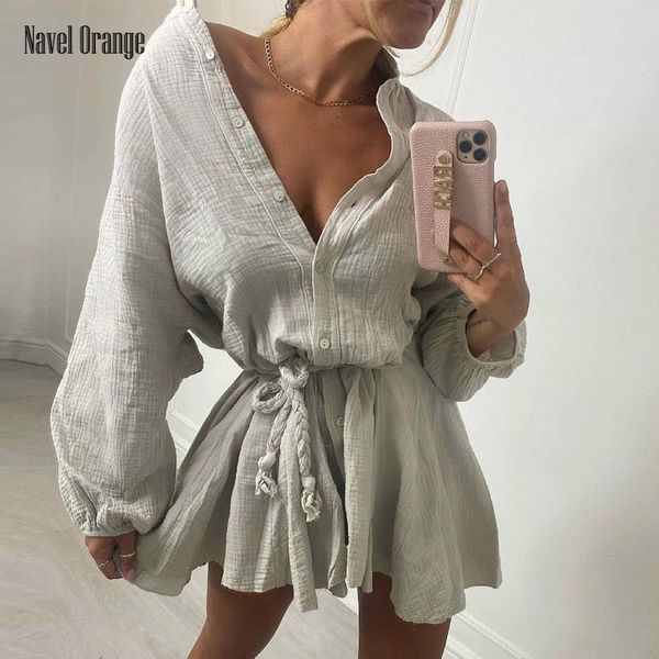 casual dresses women v-neck full sleeve button mini dress spring autumn solid lantern ladies lace-up streetwear vestido, Black;gray
casual dresses women v-neck full sleeve button mini dress spring autumn solid lantern ladies lace-up streetwear vestido, Black;gray