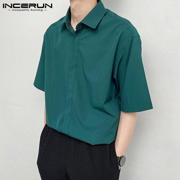 men shirt brand turn down collar 2021 short sleeve blouse streetwear button casual fashion solid color camisa s-5xl men's shirts, White;black
men shirt brand turn down collar 2021 short sleeve blouse streetwear button casual fashion solid color camisa s-5xl men's shirts, White;black