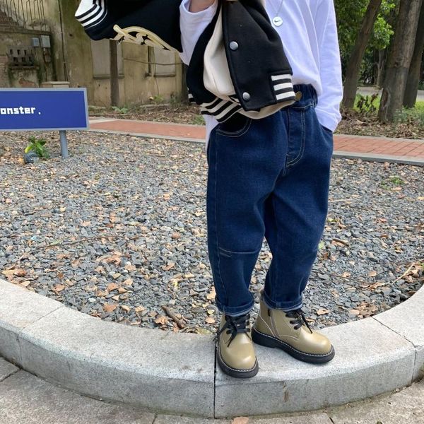 jeans autumn arrival korean style girl's trousers all-match fashion casual loose elastic long pants for baby girls and boys, Blue
jeans autumn arrival korean style girl's trousers all-match fashion casual loose elastic long pants for baby girls and boys, Blue