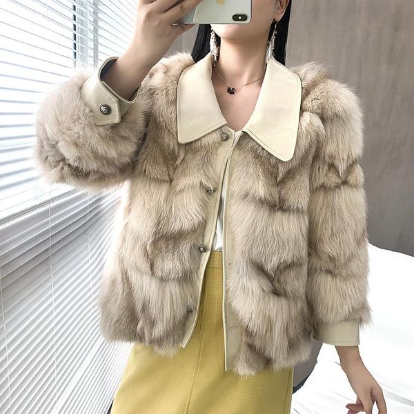 women's fur & faux little paragraphs short coat female 2021 young winter fashion leather motorcycle, Black
women's fur & faux little paragraphs short coat female 2021 young winter fashion leather motorcycle, Black