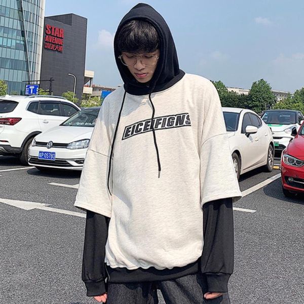 men's hoodies & sweatshirts men with hat letter print fake two pieces males chic casual all-match hip hop hooded loose warm trendy ins, Black
men's hoodies & sweatshirts men with hat letter print fake two pieces males chic casual all-match hip hop hooded loose warm trendy ins, Black