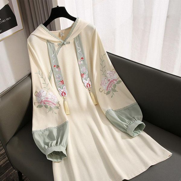 ethnic clothing embroidery stitching hanfu female autumn chinese style cheongsam improved long sleeve sweatshirt dress hoodies han, Red
ethnic clothing embroidery stitching hanfu female autumn chinese style cheongsam improved long sleeve sweatshirt dress hoodies han, Red