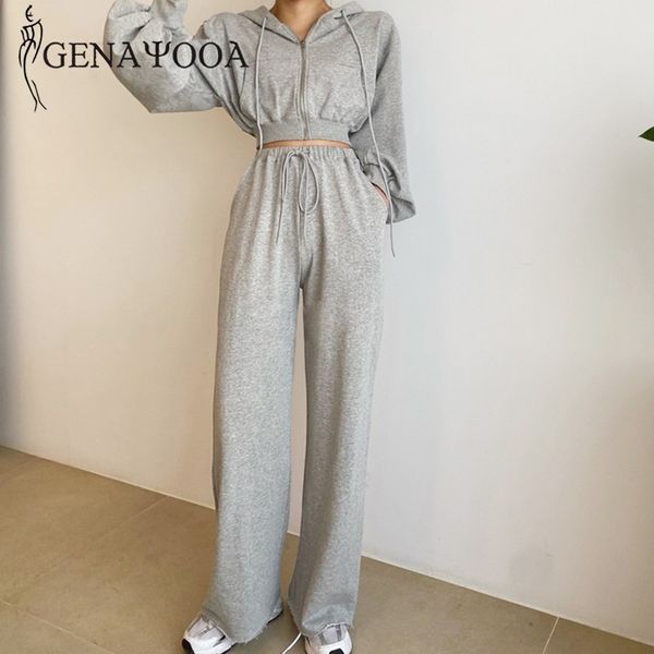 genayooa autumn women tracksuit 2 pieces zipper hoodies long sleeve casual two piece set and pants wide leg korean style 210417, White
genayooa autumn women tracksuit 2 pieces zipper hoodies long sleeve casual two piece set and pants wide leg korean style 210417, White