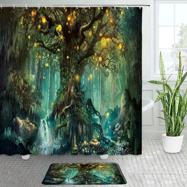 shower curtains 3d magic forest light tree bath mats set waterfall dream landscape creative bathroom door mat non-slip rug decor
shower curtains 3d magic forest light tree bath mats set waterfall dream landscape creative bathroom door mat non-slip rug decor