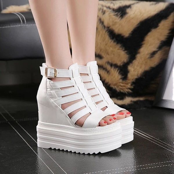 sandals sandlias senhoras vero nova moda boca de peixe sapatos romanos peep toe 14cm salto alto cunhas com plataforma tornozelo, Black
sandals sandlias senhoras vero nova moda boca de peixe sapatos romanos peep toe 14cm salto alto cunhas com plataforma tornozelo, Black