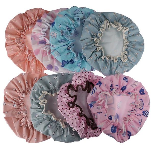 1pcs bath hat waterproof shower hair cover thick caps double layer bathroom women supplies elastic band cap
1pcs bath hat waterproof shower hair cover thick caps double layer bathroom women supplies elastic band cap