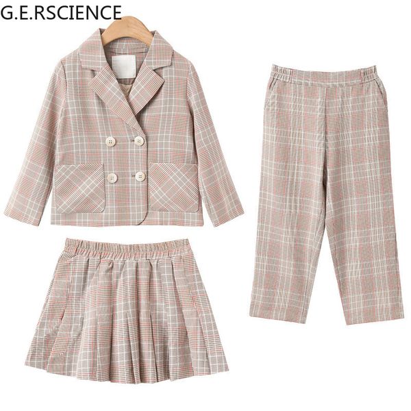 girls clothing suits 2022 new girls plaid suit jacket pants school sportswear girls clothes, White
girls clothing suits 2022 new girls plaid suit jacket pants school sportswear girls clothes, White
