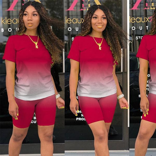 women tracksuits two piece set summer casual gradient color bodycon tracksuit crop joggers biker shorts matching female, Gray
women tracksuits two piece set summer casual gradient color bodycon tracksuit crop joggers biker shorts matching female, Gray