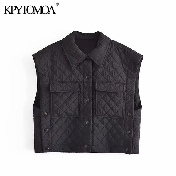 kpytomoa women fashion with pockets loose thin padded waistcoat vintage sleeveless side buttons female outerwear chic veste 210909, Black;white
kpytomoa women fashion with pockets loose thin padded waistcoat vintage sleeveless side buttons female outerwear chic veste 210909, Black;white